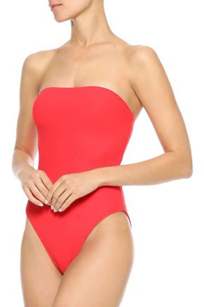 Shop Alix Woman Alexander Strapless Swimsuit Red