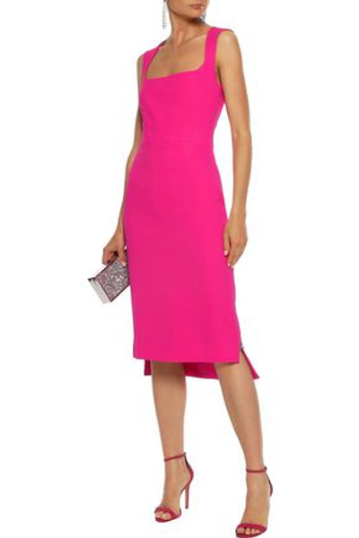 Shop Antonio Berardi Woman Cutout Bow-embellished Cady Dress Fuchsia