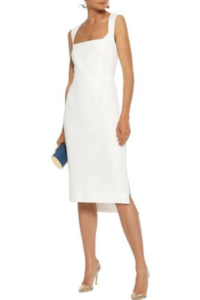 Shop Antonio Berardi Cutout Bow-embellished Cady Dress In White