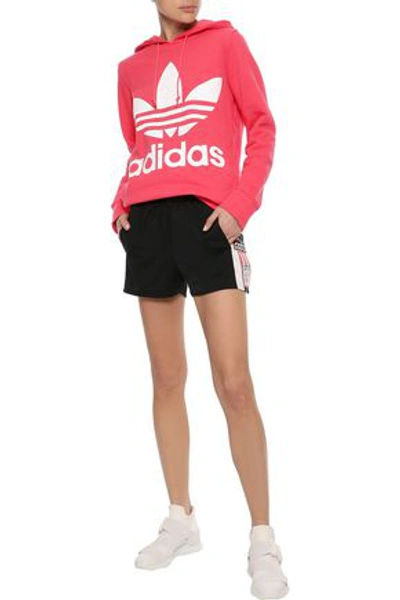 Adidas Originals Woman Adibreak Snap-detailed Striped Jersey Shorts Black |  ModeSens