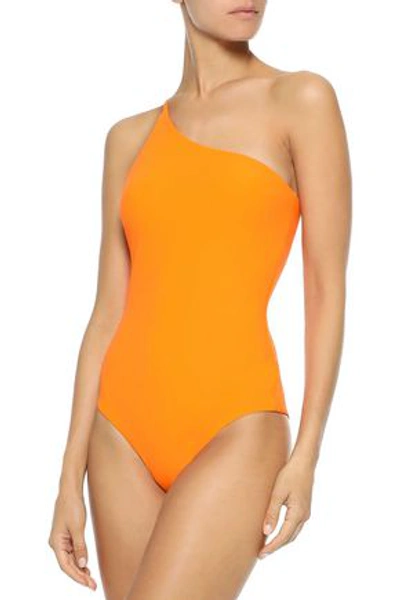 Shop Alix Woman Seville One-shoulder Swimsuit Orange