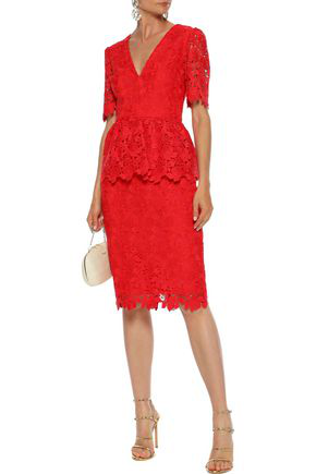 badgley mischka peplum dress