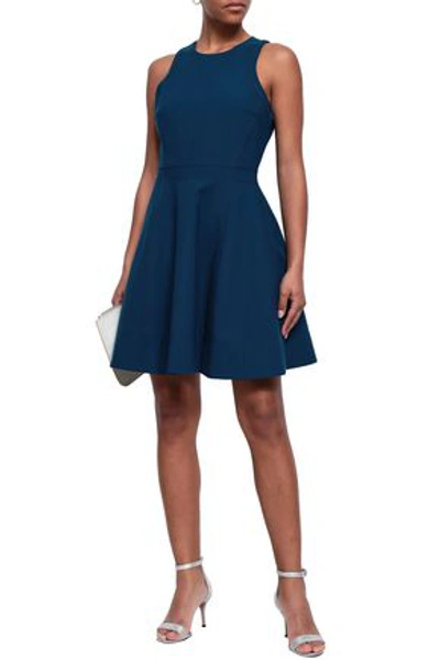 Shop Cinq À Sept Flared Jersey Mini Dress In Storm Blue