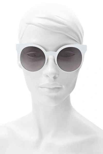 Shop Fendi Woman Cat-eye Acetate Sunglasses White