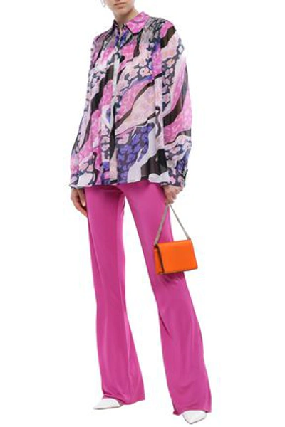 Shop Emilio Pucci Woman Jersey Bootcut Pants Pink
