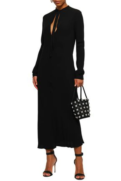 Shop Haider Ackermann Cutout Crepe Midi Dress In Black