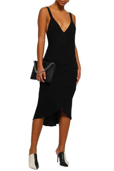 Shop Haider Ackermann Woman Open-back Crepe Midi Dress Black