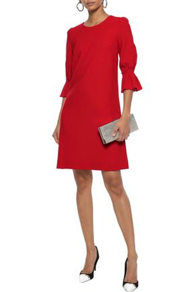 Shop Goat Woman Gemma Wool-crepe Mini Dress Red