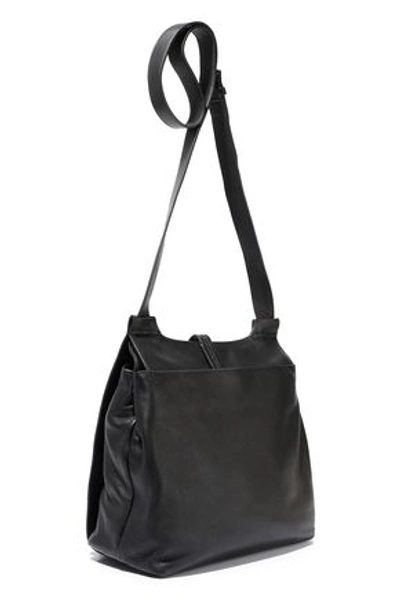Shop Halston Heritage Halston Woman Christie Tasseled Pebbled-leather Shoulder Bag Black