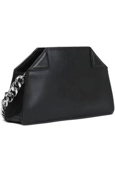 Shop Halston Heritage Woman Textured-leather Shoulder Bag Black