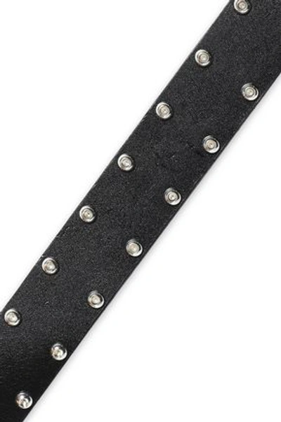 Shop Iro Woman Enezi Studded Leather Belt Black