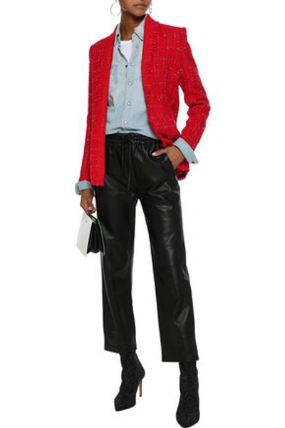 Shop Iro Woman Quanto Checked Cotton-blend Bouclé-tweed Jacket Red