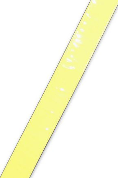 Shop Marni Woman Patent-leather Belt Bright Yellow