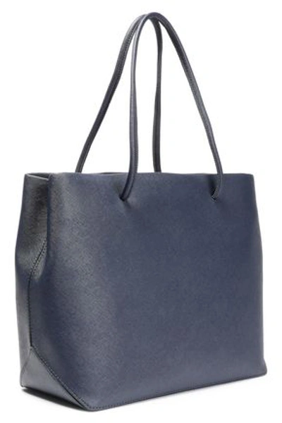 Shop Marc Jacobs Woman East/west Embossed Textured-leather Tote Storm Blue