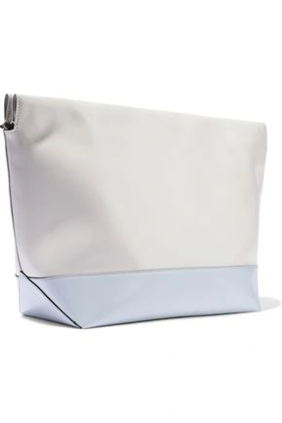 Shop Marni Woman Two-tone Leather Pouch Light Gray