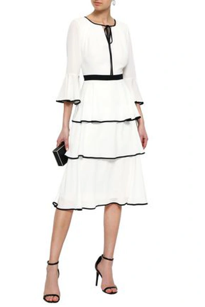 MIKAEL AGHAL TIERED CREPE DRESS 3074457345620675571