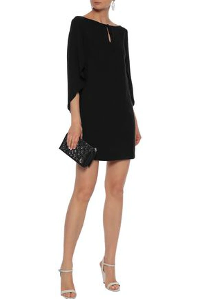 Shop Milly Woman Papillon Silk-blend Mini Dress Black