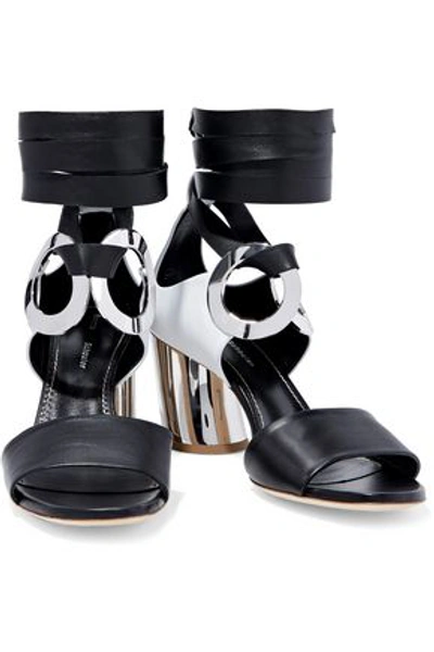 Shop Proenza Schouler Two-tone Leather Sandals In Black