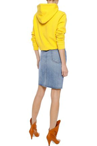Shop Rag & Bone Woman Suji Faded Denim Mini Skirt Light Denim
