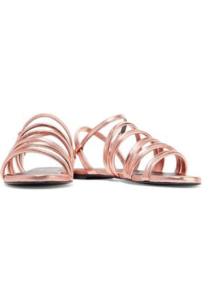 Shop Robert Clergerie Woman Leather Sandals Antique Rose