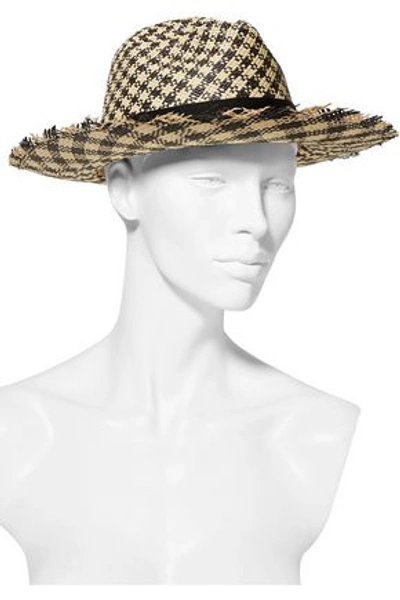Shop Sensi Studio Two-tone Toquilla Straw Panama Hat In Ecru