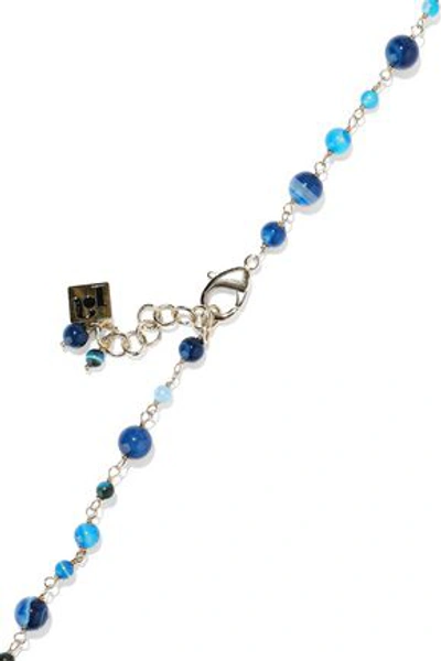 Shop Rosantica Woman Menta Gold-tone Bead Necklace Blue