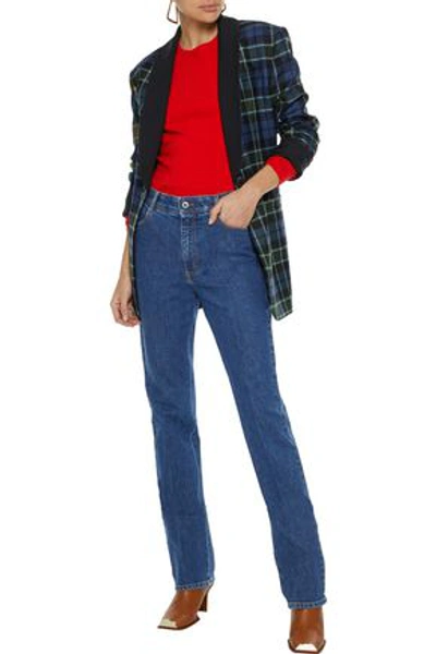 Shop Stella Mccartney High-rise Slim-leg Jeans In Mid Denim