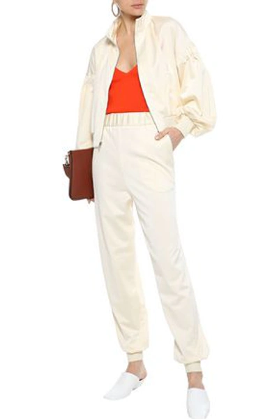 Shop Tibi Jersey Tapered Pants In Ivory