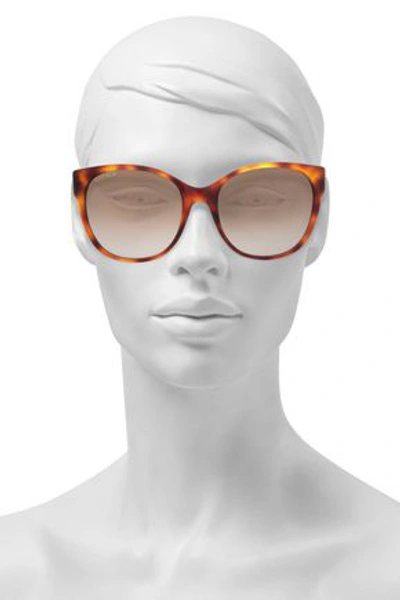 Shop Gucci Woman D-frame Tortoiseshell Acetate Sunglasses Animal Print