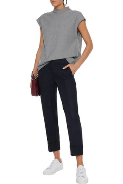 Shop Vince . Woman Cotton Straight-leg Pants Navy