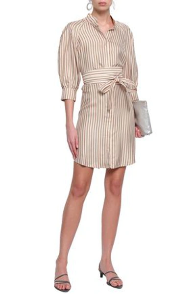 Shop Zimmermann Woman Striped Twill Mini Dress Blush