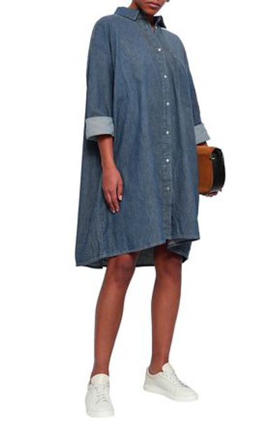 Shop American Vintage Woman Gateburg Denim Shirt Dress Mid Denim