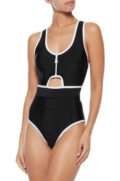 Shop Duskii Cutout Scuba Swimsuit In Black