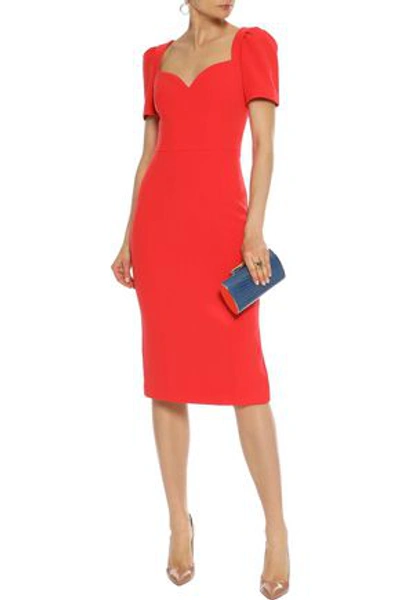 Shop Rebecca Vallance Woman L'amour Stretch-crepe Dress Red