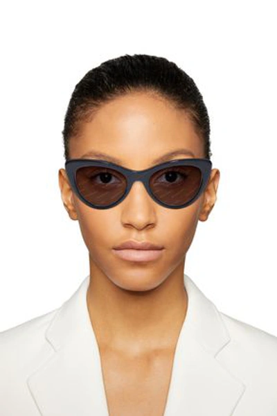 Shop Balenciaga Woman Cat-eye Acetate Sunglasses Black