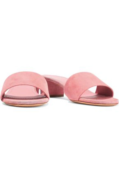 Shop Mansur Gavriel Woman Suede Sandals Blush