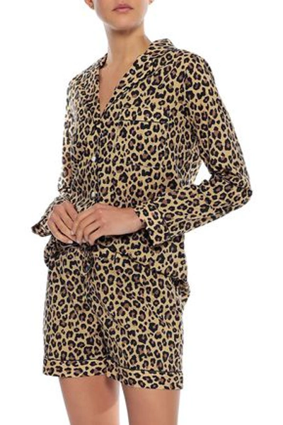 Shop Yolke Cotton-poplin Pajama Set In Animal Print