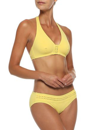 yellow halter neck bikini
