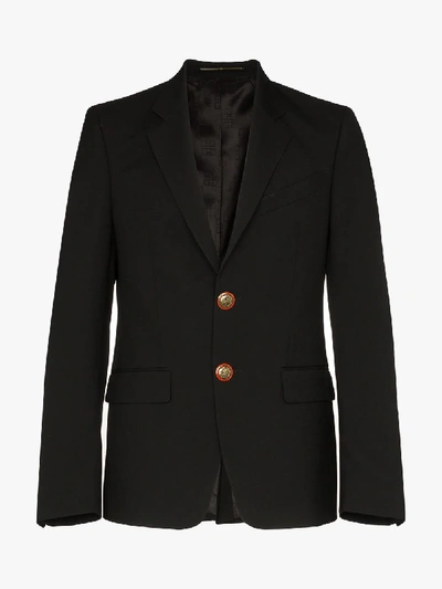 Shop Givenchy Single-breasted Button Blazer In Black