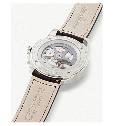 Shop Jaeger-lecoultre Q9028480 Polaris Stainless Steel And Leather Watch In Silver
