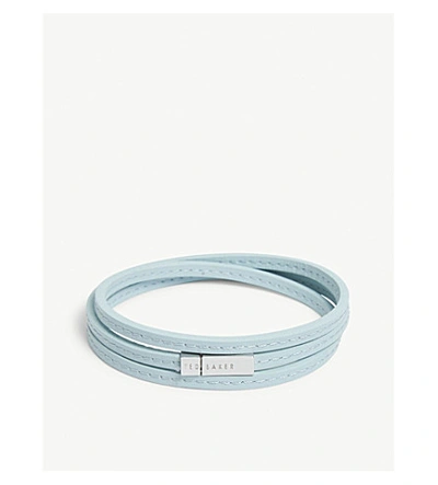 Shop Ted Baker Leather Wrap Leather In Lt-blue