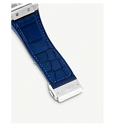 Shop Hublot 641.nx.7170.lr Spirit Of Big Bang Titanium And Alligator-leather Watch In Blue