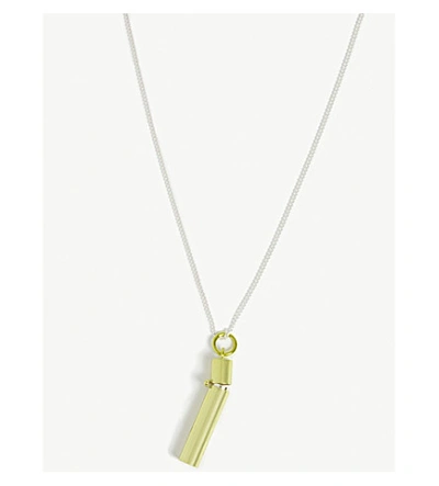 Shop Ambush Sss Pill Case Sterling Silver Necklace In Light Green