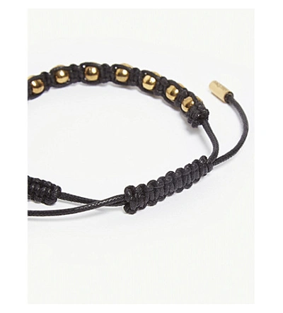 Shop Alexander Mcqueen Skull-embellished Leather Bracelet In Gold