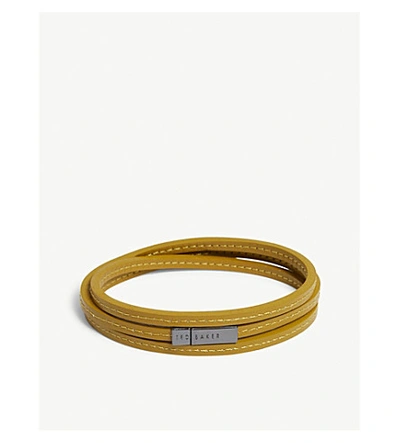 Shop Ted Baker Leather Wrap Leather In Olive