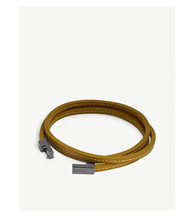 Shop Ted Baker Leather Wrap Leather In Olive