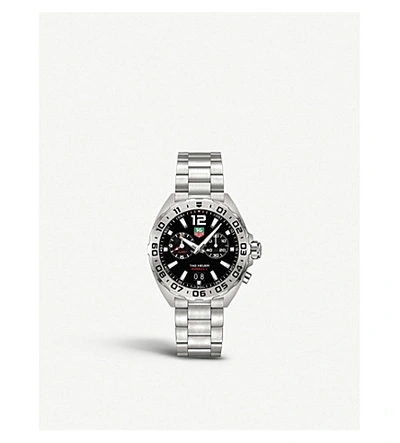 Shop Tag Heuer Men's Black Waz111a.ba0875 Formula 1 Stainless Steel Watch