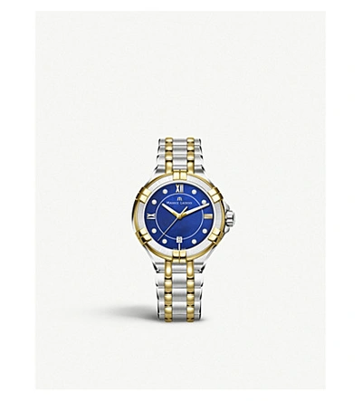 Shop Maurice Lacroix Ai1006-pvy13-450-1 Aikon Gold-plated, Stainless Steel And Diamond Watch