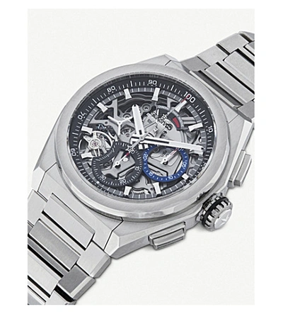 Shop Zenith 95.9000.9004/78.m9000 Defy El Primero 21 Titanium Watch In Silver