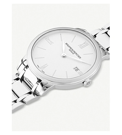 Shop Baume & Mercier M0a10354 Classima Stainless Steel Watch In Silver